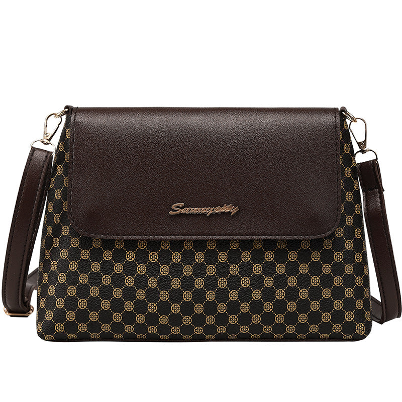 Printed small square bag 2023ladies bag autumn new bag women's makeup storage bag women's shoulder bag