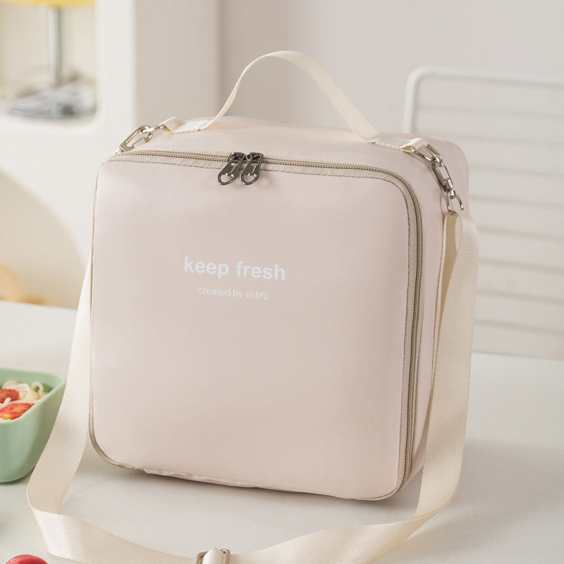 Customized pu bento bag, large-capacity student lunch box bag, lunch bag, office workers bring rice, portable bento bag, thermal insulation bag