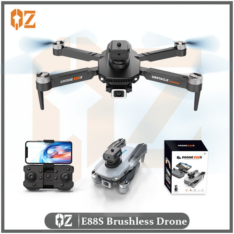 E88s brushless drone 4k hd aerial photography obstacle avoidance quadcopter optical flow positioning long-endurance remote control aircraft