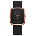Minimalist square dial quartz watch - unisex style, trendy fashion, silicone strap - wholesale for middle and high school students