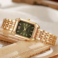 2025 new luxury dial stainless steel band women's watch - student fashion minimalist square quartz wristwatch - wholesale