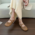 Autum mary jane half slippers women's outwear lazy birkenstock shoes sandals wholesale toe shoes abrasion resistantk-styletrendy
