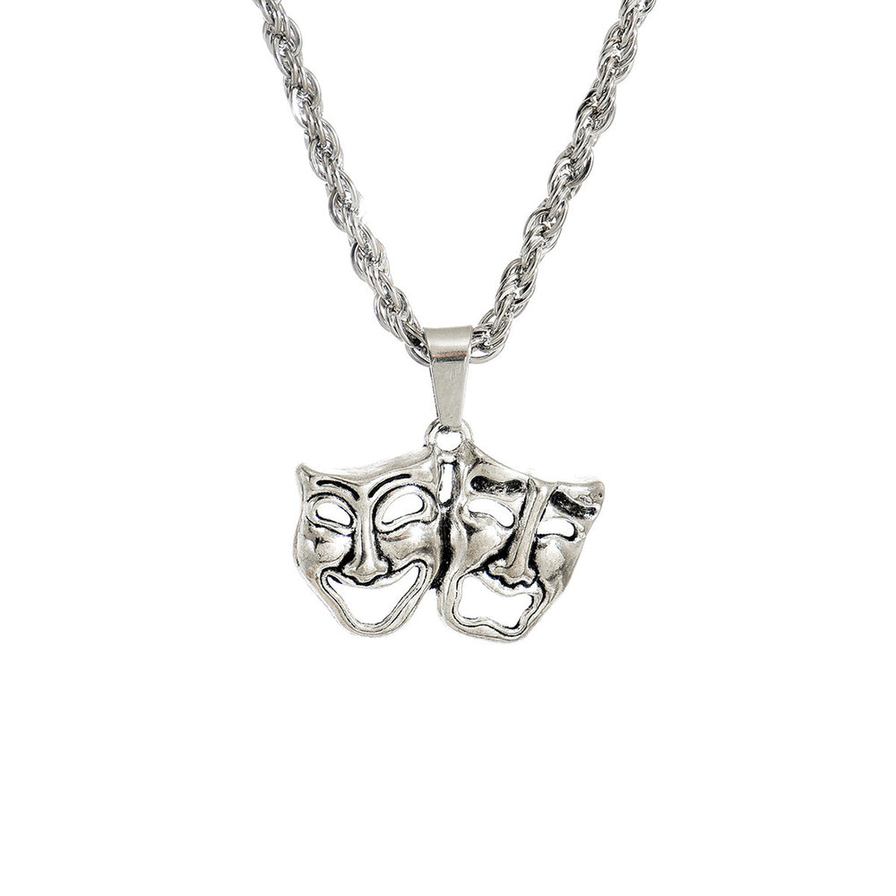 Wholesale retro punk cross necklace - european & american cross-border dark aesthetic skull heart pendant - halloween accessories for women