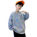 Boys' fall sweatshirt  new collection: stylish and trendy long-sleeve t-shirt for older boys - perfect for spring and autumn