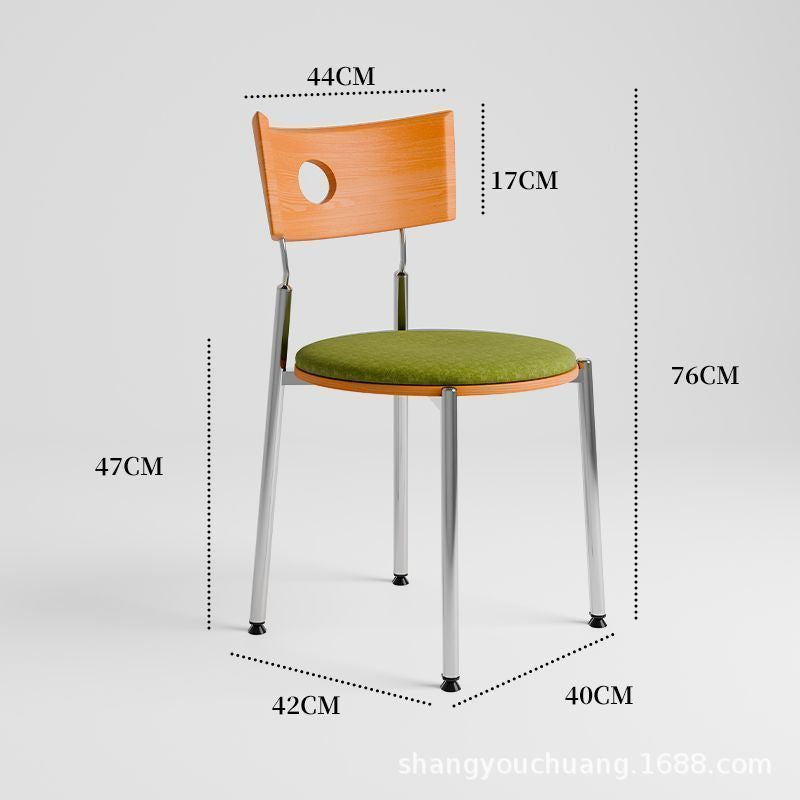 Used dining chairs, durable solid wood dining table and chairs, designer influencer minimalist high-end wabi-sabi style french retro chairs