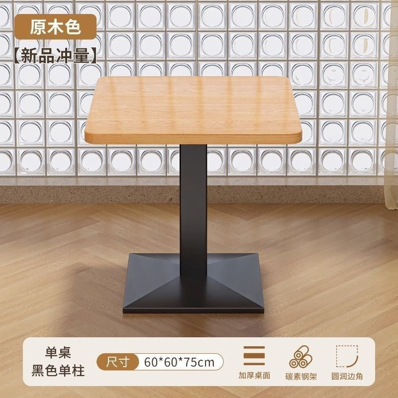 Commercial restaurant tables and chairs breakfast restaurant snack noodle shop long table milk tea barbecue restaurant one table four chairs combination dining chair