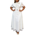 Summernew arrivalfashion ruffles chiffon dress hot diamond belt double layer lining banquet evening dress