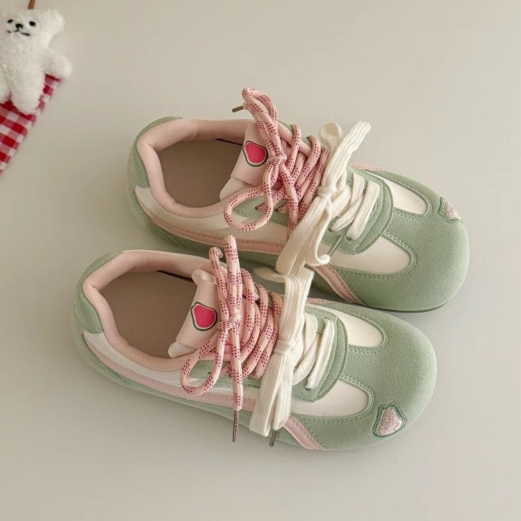 Versatile korean style women's shoes - 2026 spring/summer new arrival - popular platform sneakers, student thick-soled white shoes, german army trainers, skate shoes