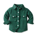 New arrivalpreppy style boys spring & fall clothing cotton long sleevesplaidkidsshirt brushed outwear children's clothing manufacturer wholesale