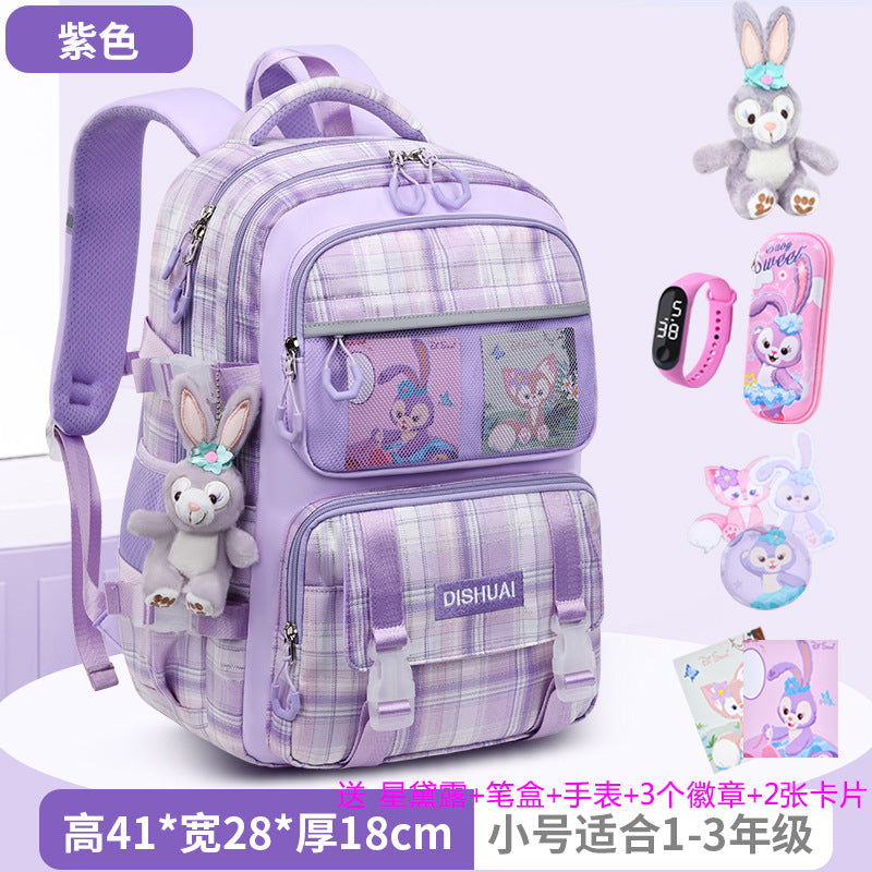 2026 new school backpack for girls, grades 1-6: ultra-lightweight, ergonomic, and spine-protecting backpack for elementary school students