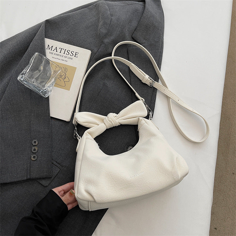 Sweet pleated handbag - 2026 spring new arrival - korean style fashion casual shoulder bag - minimalist chic crossbody bag