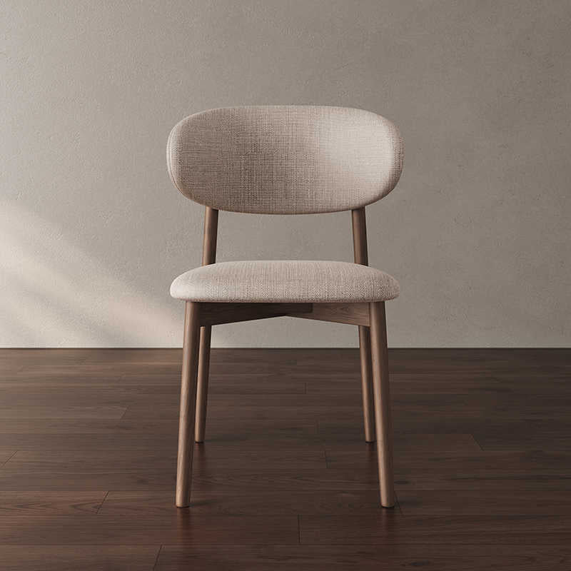 cream style dining chair modern casual back dining table chair for home casual negotiation chair solid wood chair