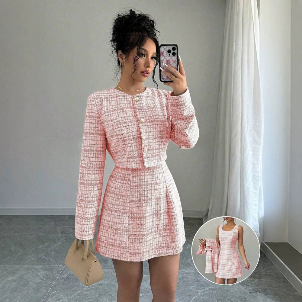 european and american cross-border women's fashion new spring/summer sequin dress - chanel-inspired style