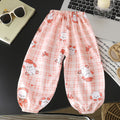 Summer kids cotton silk anti-mosquito pants baby casual nine-point pants boys cotton silk pants girl thin bloomers