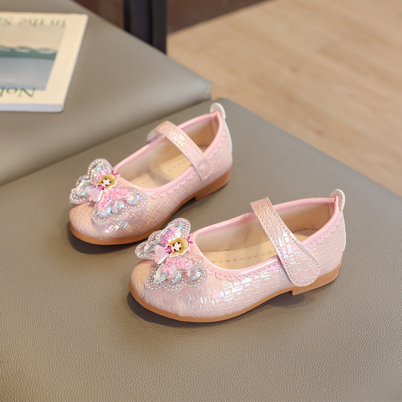 Girls' princess shoes - new spring  collection: kids' leather shoes, baby girl crystal shoes, spring/autumn single shoes