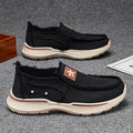 2026 summer new men's retro raw edge slip-on canvas shoes - breathable, soft sole, versatile casual loafers - trendy style