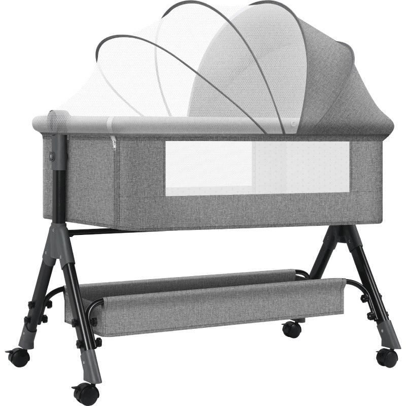 Baby crib convertible bed mobile foldable multifunctional cradle newborn bedside bed cross-border hot-selling baby bed