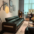 Solid wood sofa larch solid wood living room soft sofa modern casual scandinavian style sofa chair living room for home chair