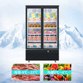 Qianxi vertical freezer frost-free low temperature display cabinet double door durian quick-frozen refrigerator supermarket freezer commercial freezer
