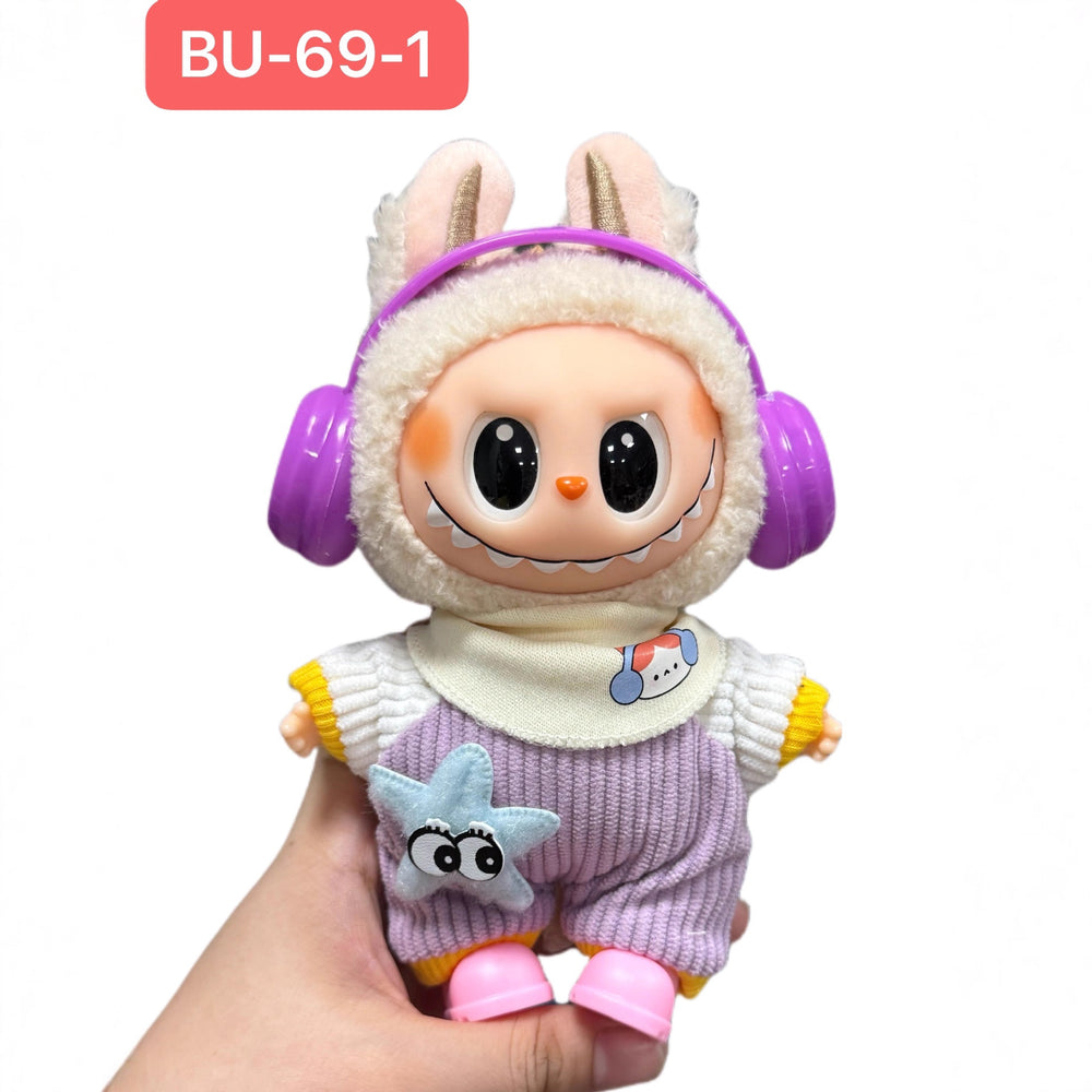 Only clothes best selling labubu baby clothes collection 17cm doll creative outfit suit vinyl doll clothes accessories