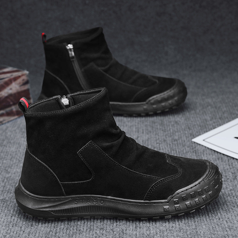 High-top martin boots men's shoes autumnew arrival breathable workwear shoes men's trendyeasiest for matchnon-slipcasual labor protection shoes men