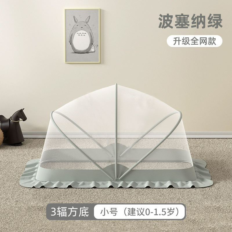 Baby mosquito net canopy - full coverage, foldable, universal fit for cribs