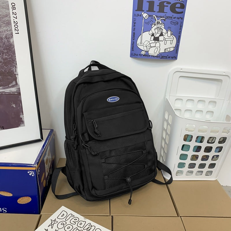 Customized backpack for female college students, large capacity double shoulder bag for men, japanese style workwear travel laptop backpack - factory direct