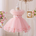New arrival cross-border kids performance dress lace princess skirt festival tutu skirt gauze skirt first birthday dress performance costume
