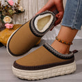 autumn new arrival: slip-on, plus-size, chunky sole, comfortable, warm, ethnic style, half-slipper, warm, export, cross-border wholesale