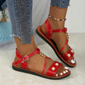 Women's foreign trade sandals - new  summer collection: non-slip, flat, european & american style, versatile handmade beaded flat sandals - wholesale