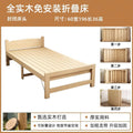 Solid wood bed for homesimple double bed bed board single bed office lunch break rental room installation foldable bed