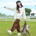 Girls' sweatshirt:  spring/autumn new arrival - trendy, stylish, long-sleeved, loose-fit top - autumn fashion for girls - popular children's clothing