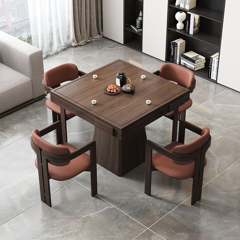 Mahjong table, egg-cracking special table, solid wood eight immortals table, square table, dining table, new chinoiserie slate chess and card table and chairs