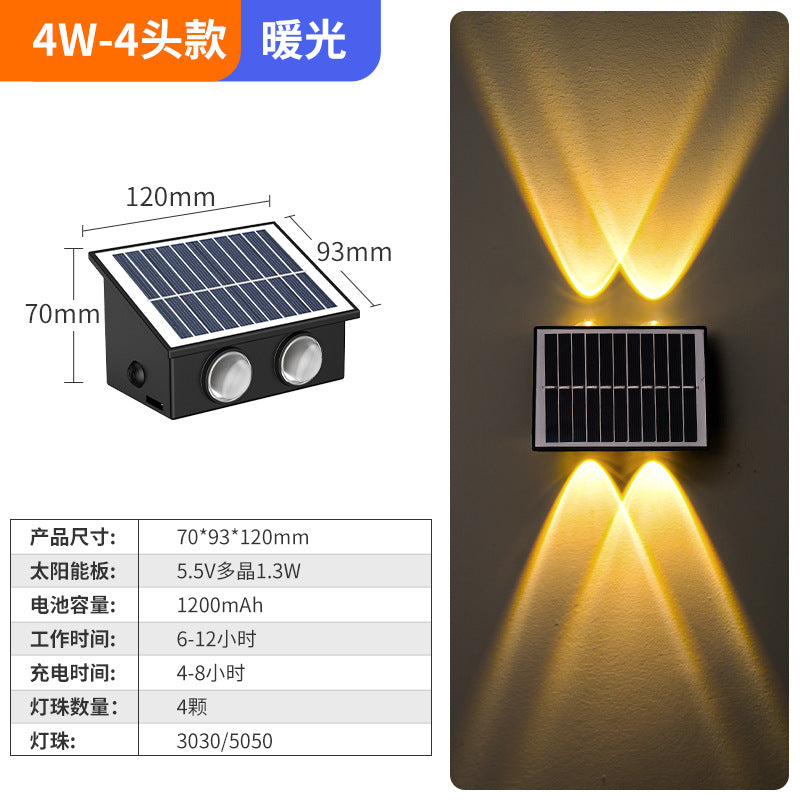 Solar outdoor lights - patio wall washers, balcony ambient lighting, garden smart lighting, minimalist stair and step lights
