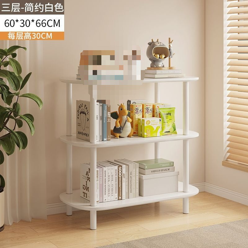Simple floor-to-ceiling multi-layer shelf, living room, bedroom, bedside storage rack, floor-to-ceiling multi-functional storage