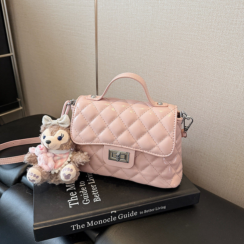 Cross-border diamond chain bag women's spring summer 2025 new fashion niche shoulder messenger bag portable small square bag