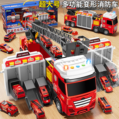 New multi-functional rescue fire truck ride-on car - realistic alloy model - toy for boys and girls - birthday gift