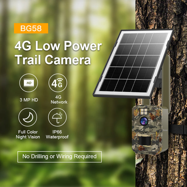 outdoor 4G solar monitor forest protection high definition infrared night vision detection hunting camera