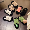 Best selling fur shoes for women outwear 2024 new arrivalfall and winterfashion out thick solestuffed furry home cotton slippers