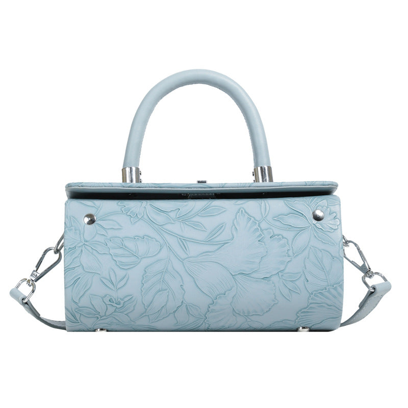 Best selling box bag women 2024fashion embossed satchel shoulder crossbody bag classy texture pillow bag