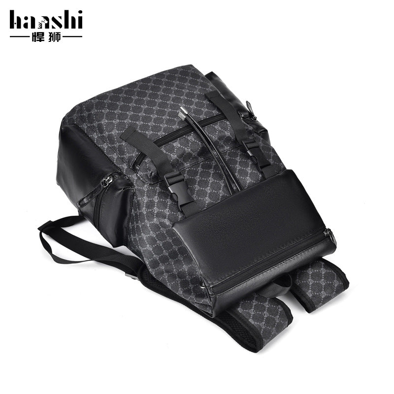 Cross-border men's business backpack, high-end fashion travel backpack, large-capacity schoolbag, waterproof backpack, computer bag.