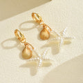 Women's earrings wholesale: european and american cross-border, ocean-themed, vacation style, niche, light luxury, high-end stud earrings, unique starfish earrings