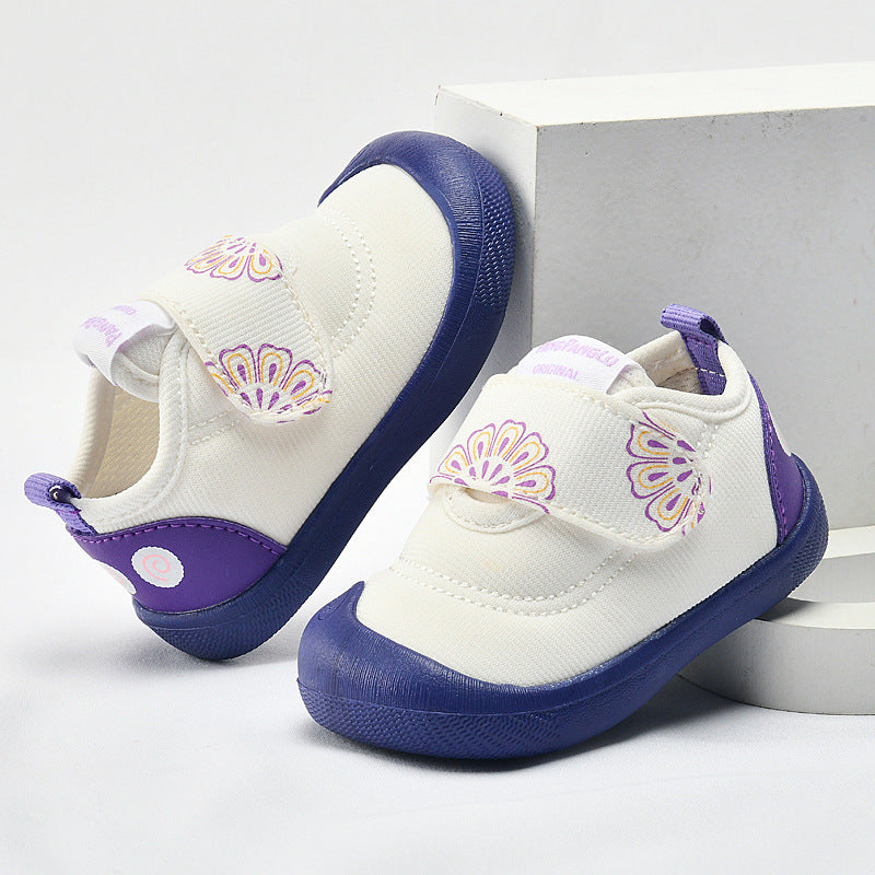 Baby walking shoes for girls, sizes 0-1 to 1-3 years, infant shoes for spring and autumn, soft sole, non-slip, breathable, and secure fit for boys