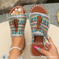 foreign trade plus size flat slippers for women,  summer new arrival, european and american style tassel beach sandals, size 43,
