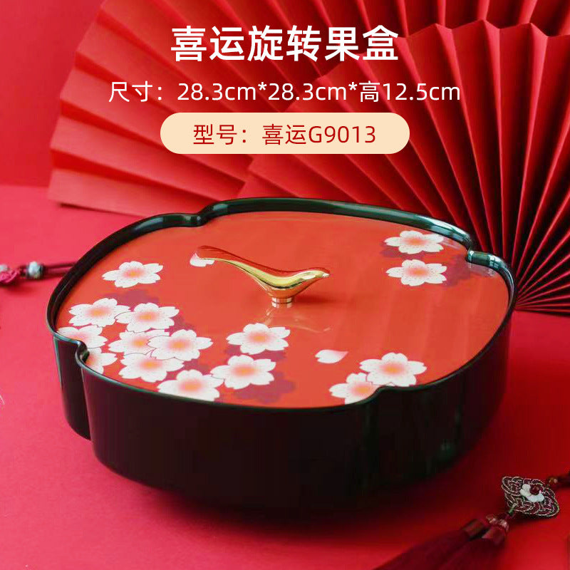 Chinese wedding candy plate Chinese New Year dried fruit box Internet celebrity explosion household living room snack plate housewarming new home nut plate