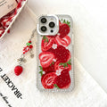 Strawberry dui dui le iphone 17 air phone case, 16 pro diamond-studded protective cover, 15 apple 17 cross-border customization