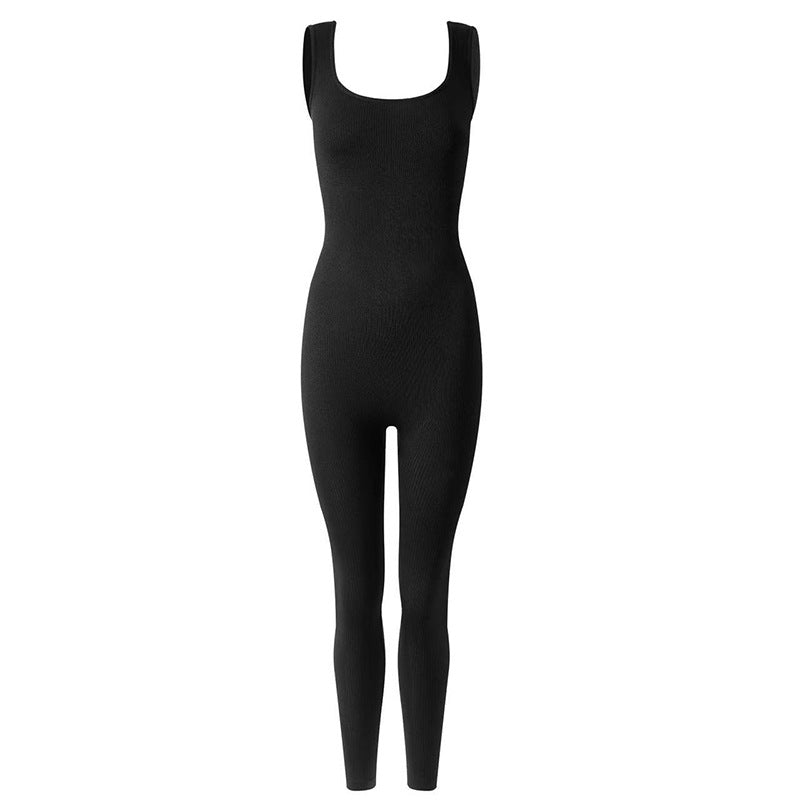 Yoga wear fitness one-piece fitness wear backless hip lift slimming look pants women's sports body training air wholesale