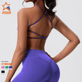 Fashion cross-border cross-back sports intimates running belt chest pad thin strap fitness top tight yoga wear for women