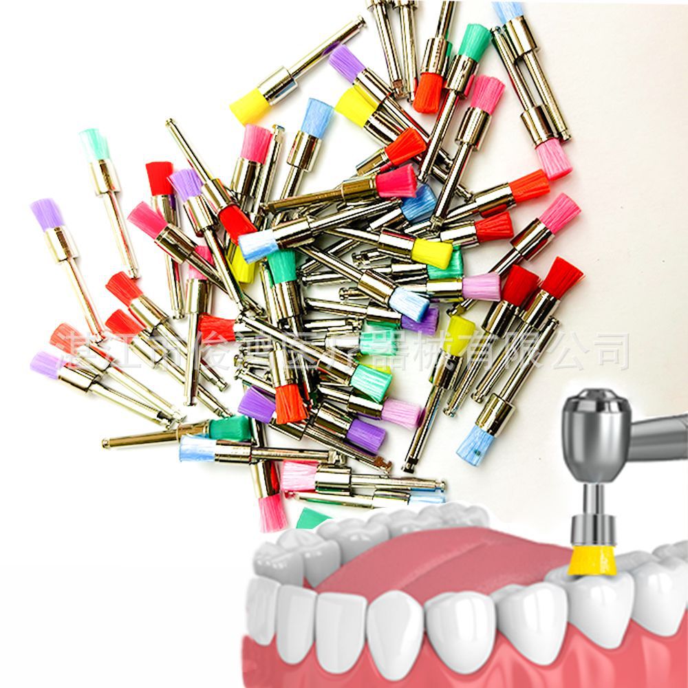 Dental oral cleaning and polishing brush head, color platform brush, cleaning teeth polishing artifact 100 pcs in a box