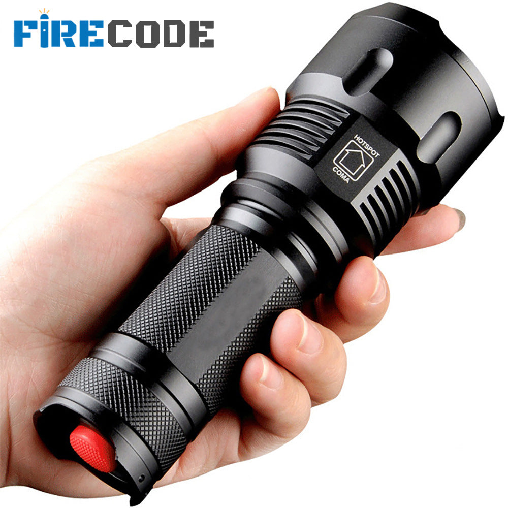 Cross-border hot-selling flashlight, strong light rechargeable outdoor portable super bright long-range special flashlight, household  flashlight